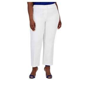Kasper Womens White Cropped Pants Plus Size 24W Casual Stretch New Tags